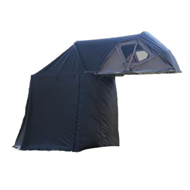 Outdoor Camping Tent - 2人用防水キャンバスルーフトップテント（グラスファイバーポールラダーとオフロード車キャンプ用アネックス付き）