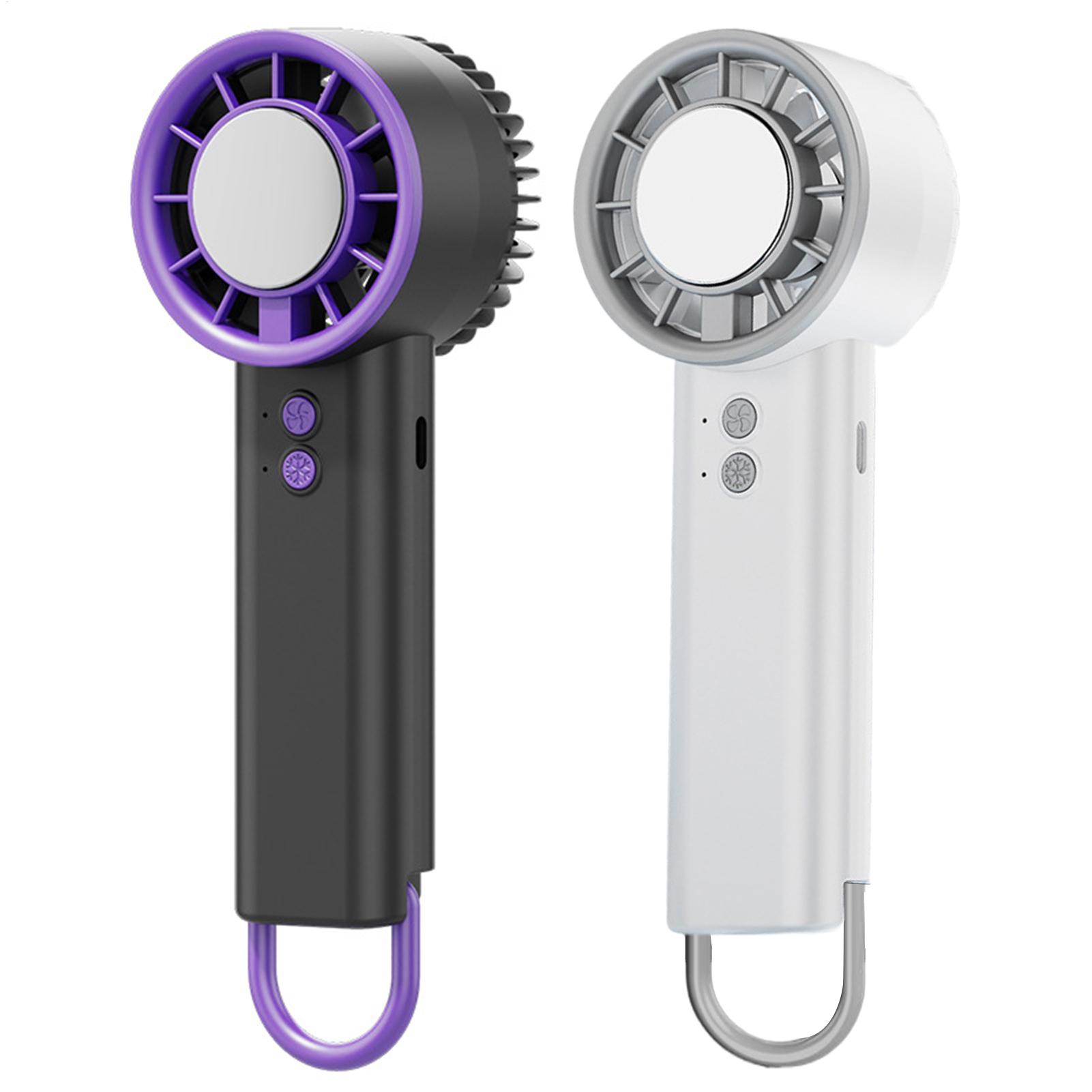 Outdoor Camping For Kids - 氷冷却ファン ミニハンドヘルドファン 3スピード ポータブル充電式 瞬間冷却 アイスモード付き