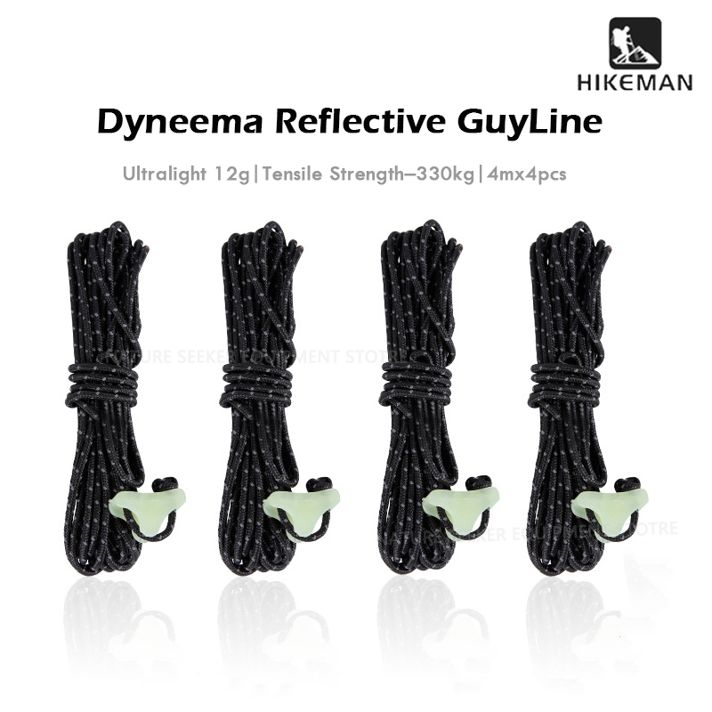 Outdoor Camping Guy - HIKEMAN 4 個 Dyneema ガイライン超軽量反射ガイラインキャンプテントガイロープ屋外キャンプハイキングギアアクセサリー