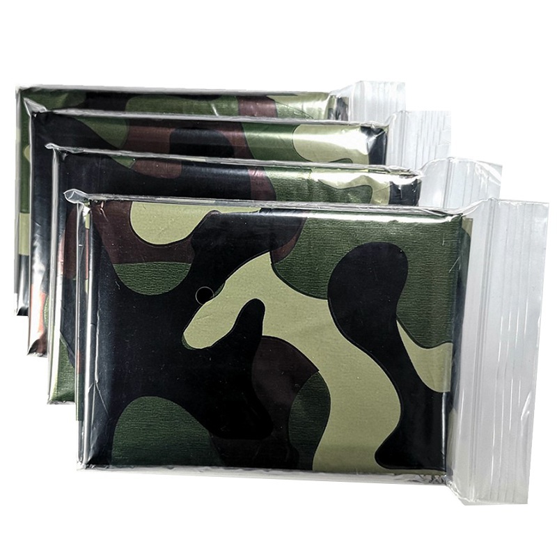 Emergency Mylar Blanket - 1 個緊急サーマルブランケット折りたたみ防水防風応急処置マットサンシェード再利用可能なポータブルポンチョキャンプマットパッド