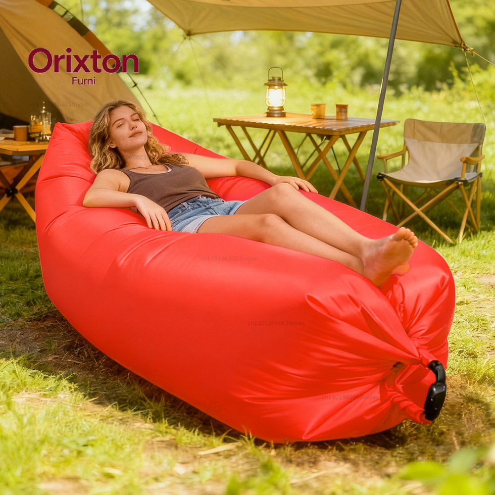 Bed Outdoor Camping - 多色展開のシングルレイジーインフレータブルソファ、ポータブル屋外ビーチエアソファベッド、折りたたみ式キャンプ用寝袋、快適な休息のためのアイテム