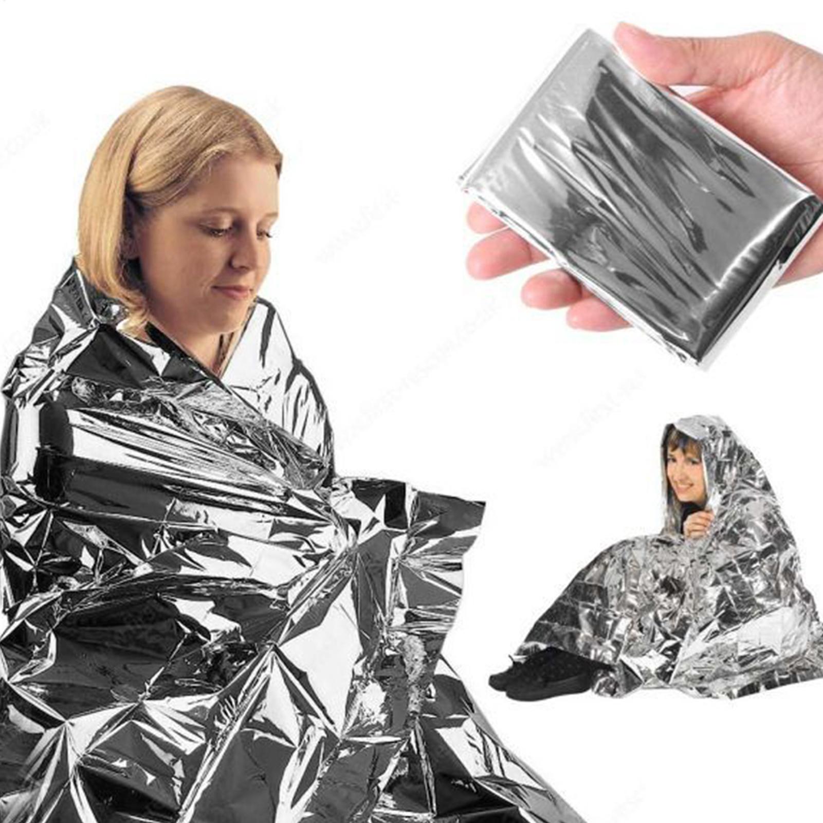 Emergency Mylar Blanket - 1PC 緊急ブランケット防風防水フォイルサーマルサバイバルギア応急処置軍事救助キットキャンプ屋外用