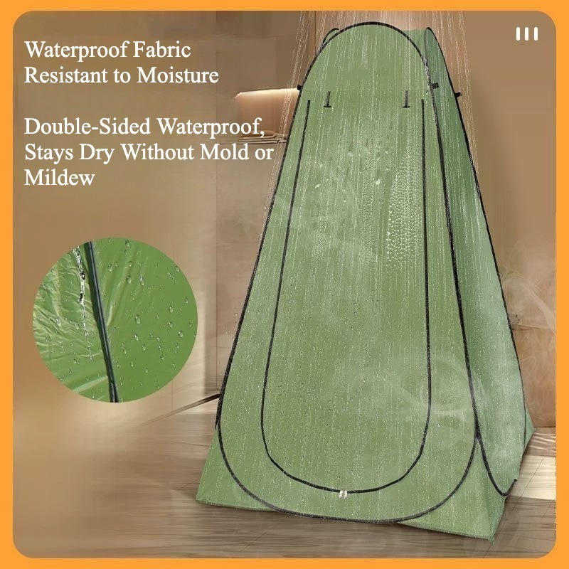 Outdoor Camping Toilet Tent - アップグレードされたポータブルポップアップシャワーテント 150x150x190cm 屋外キャンプ更衣室 プライバシー トイレシェルター 簡単設置
