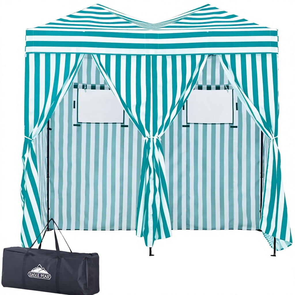 Outdoor Camping Tent - 屋外用ポータブル2ルーム更衣室サンシェルタードレッシングテント、合金鋼製、防水、ビーチキャンプ用