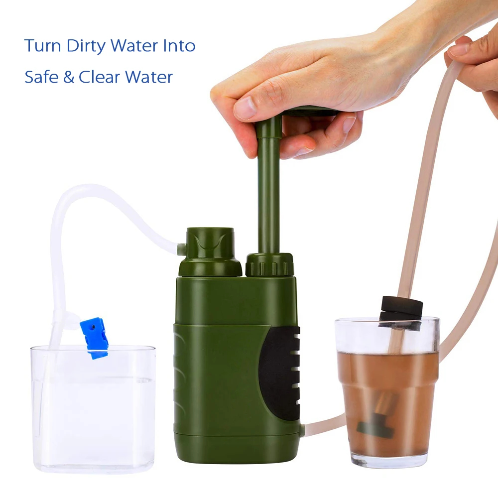 Outdoor Camping Direct - 屋外用浄水器 直接飲用ポータブル浄水器 キャンプ用浄水器ポンプ 緊急用品 荒野サバイバル