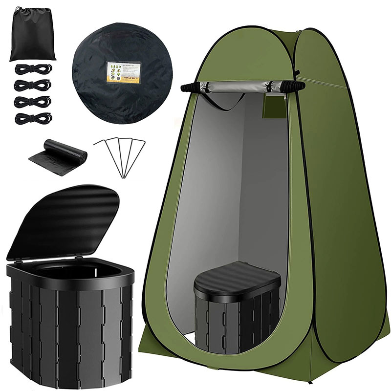 Outdoor Camping Toilet Tent - ‌ ポータブルポップアップトイレテント プライバシーシェルター キャンプ RV &