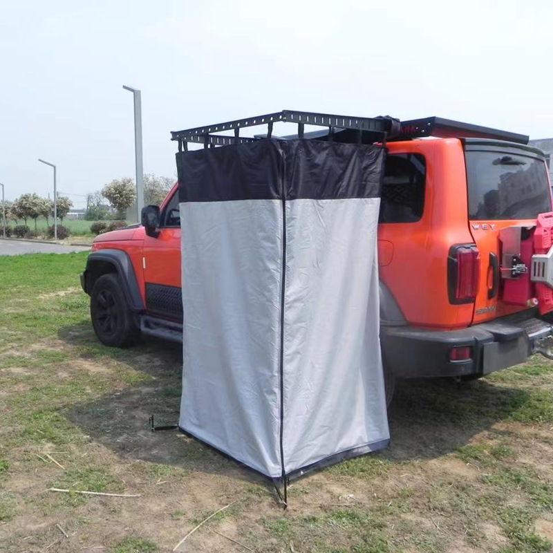 Outdoor Camping Tent - 屋外キャンプシャワーテント 車用サイドシャワーテント トイレ兼入浴テント 内蔵LEDストリップライト
