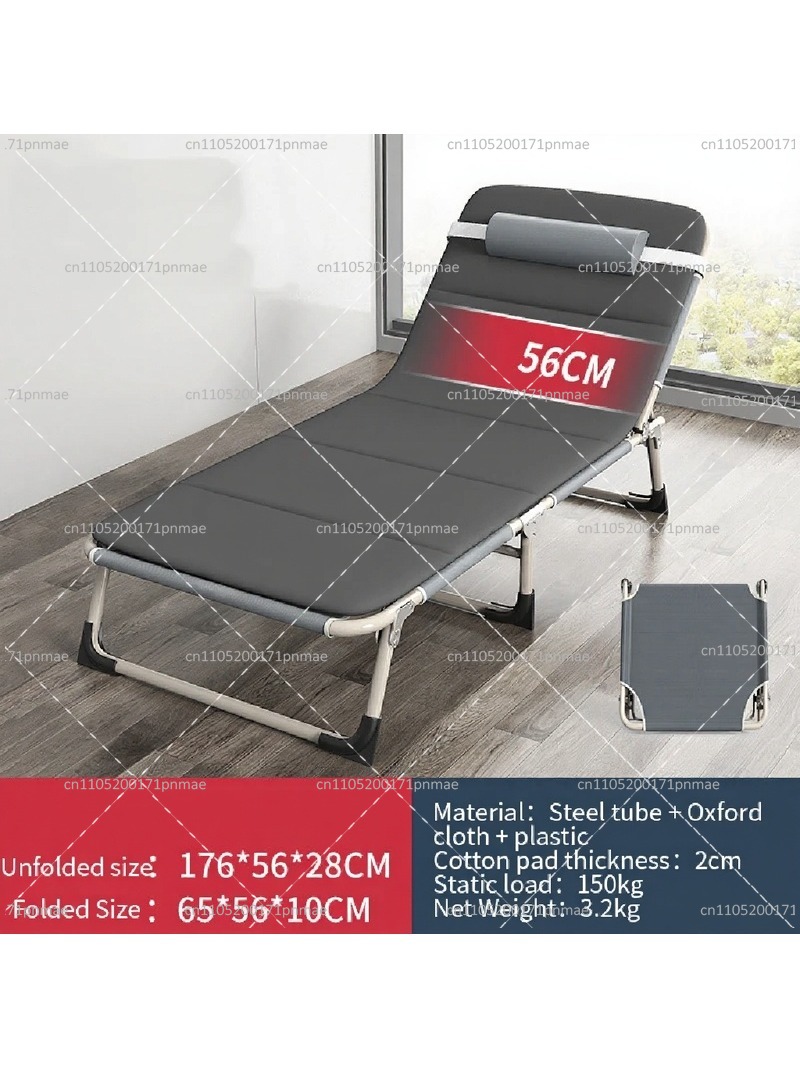 Bed Outdoor Camping - 金属製折りたたみシングルベッド モダンオフィス用ポータブルベッド 調節可能な椅子マットレス キャンプ・アウトドア用