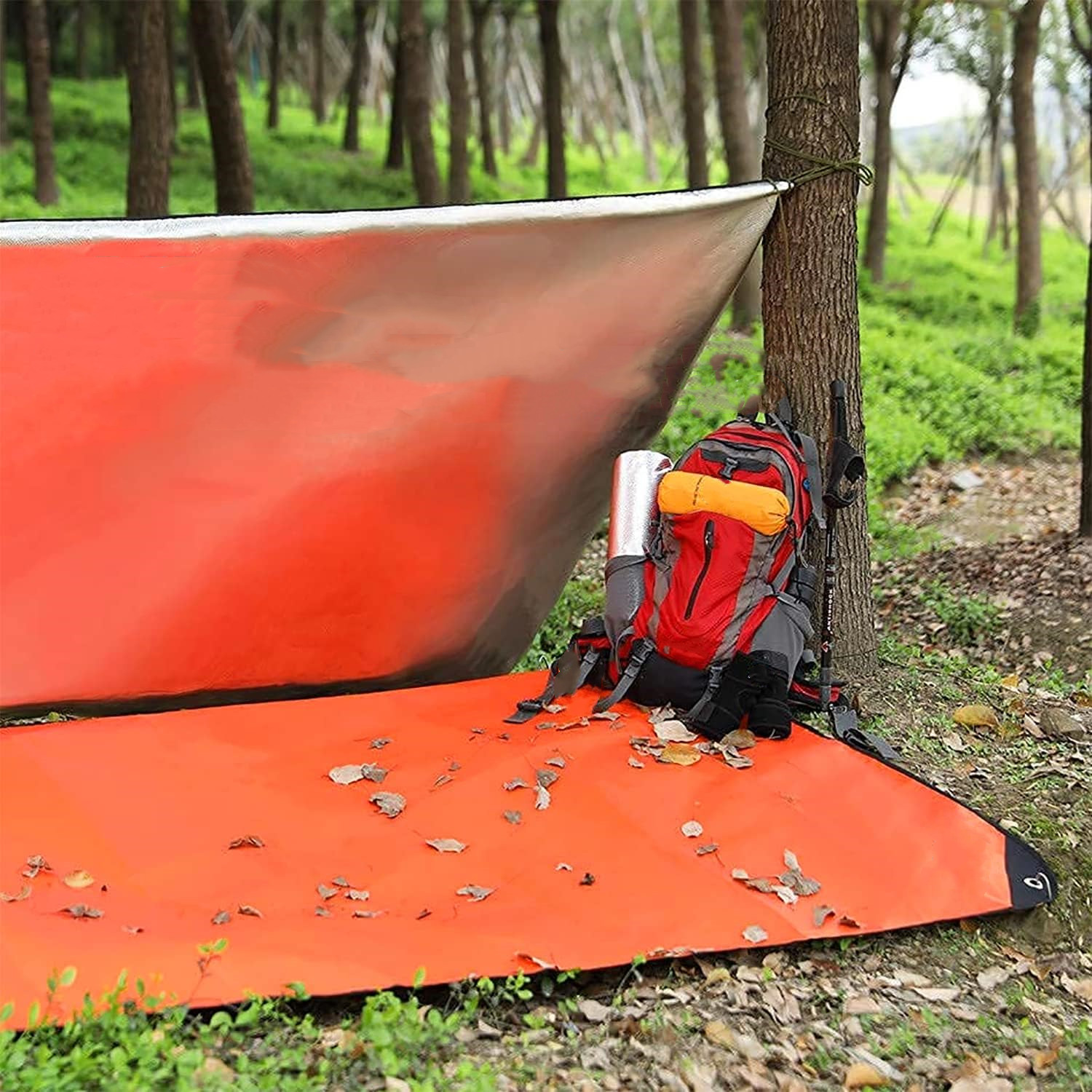 Emergency Mylar Blanket - サバイバルブランケット,車やキャンプ用の再利用可能な緊急カバー,熱絶縁,反射性,全天候型