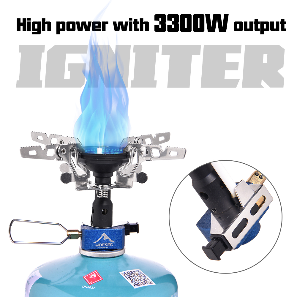 Outdoor Camping Gas Stove - 屋外キャンプ用ガスバーナー アウトドアストーブ 3300W イグナイター付き キャンプ用品 ポータブル