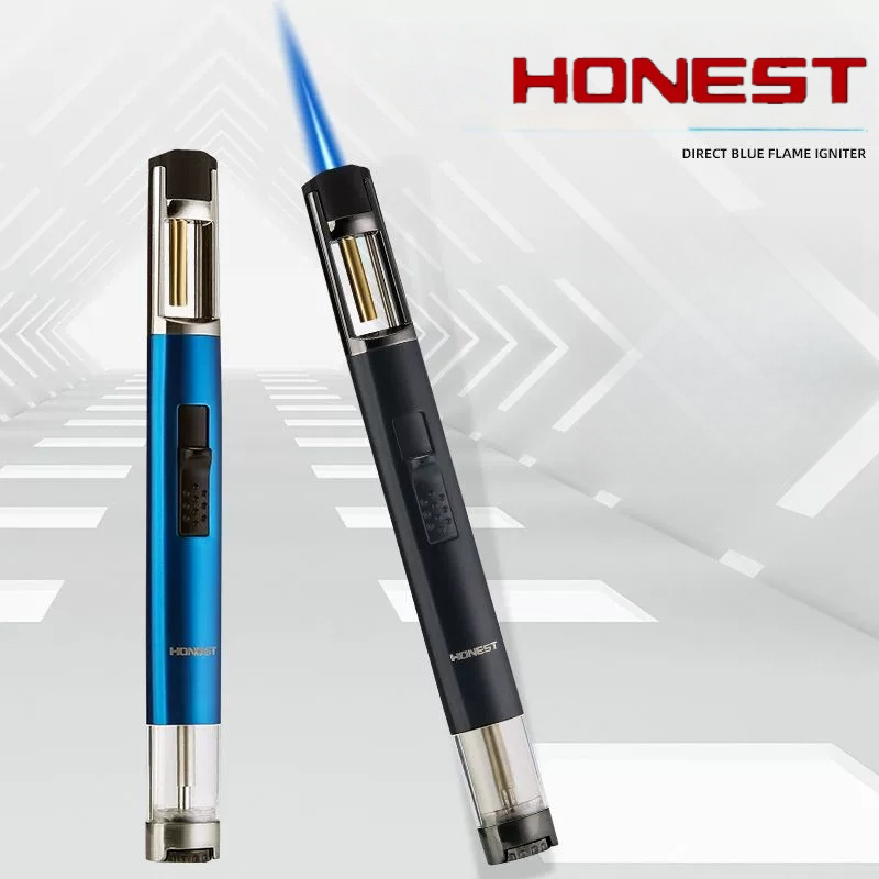 Outdoor Windproof Lighter - 防風スプレーガンライター、金属製インフレータブルブタンガスジェット溶接トーチイグナイター、キッチンシガーアクセサリー屋外用ライター