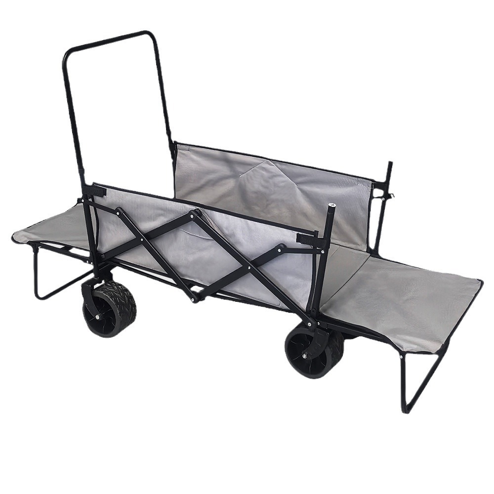 Outdoor Camping Vehicle Wagon - アウトドアキャンピングワゴン - 全地形対応車とチルト機能付きデュアルドライブ折りたたみ式トロリー