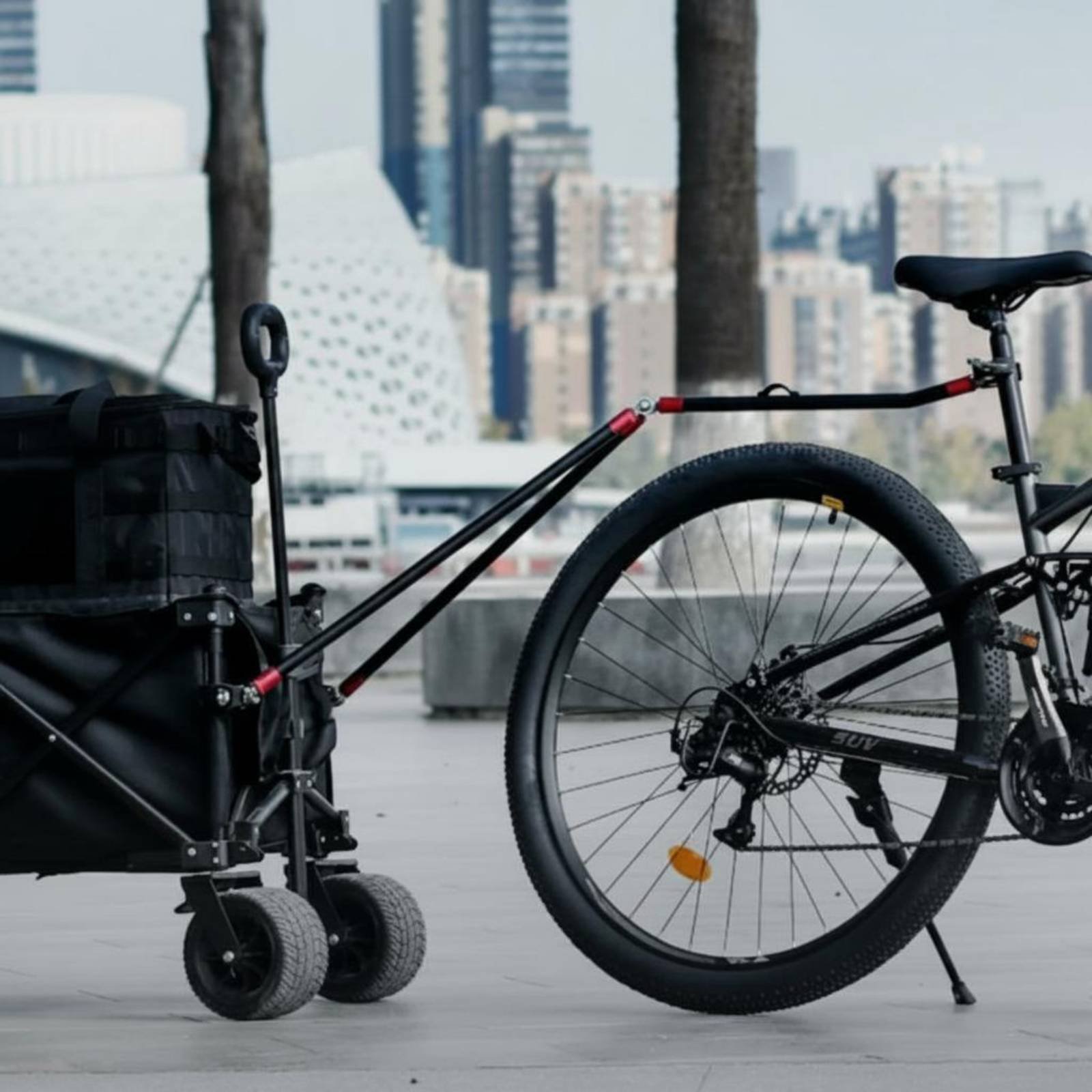 Outdoor Camping Vehicle Wagon - キャンピングカー用接続ロッド アルミ合金製自転車運搬ワゴン プルトウバー アウトドアギア 多用途 簡単設置
