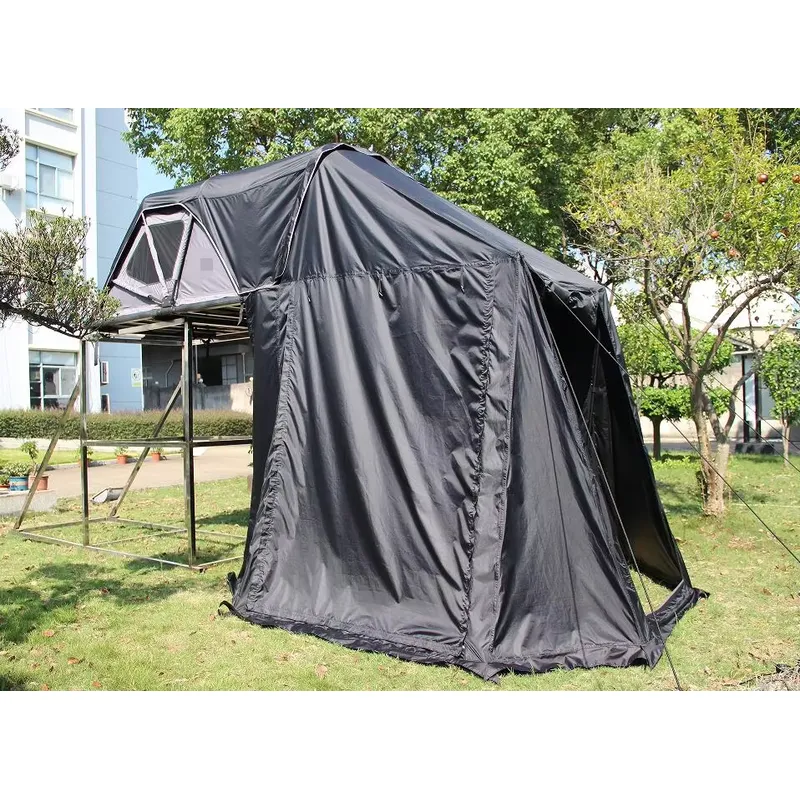 2人用防水キャンバスルーフトップテント（グラスファイバーポー - Outdoor Camping Tent のレビューと価格