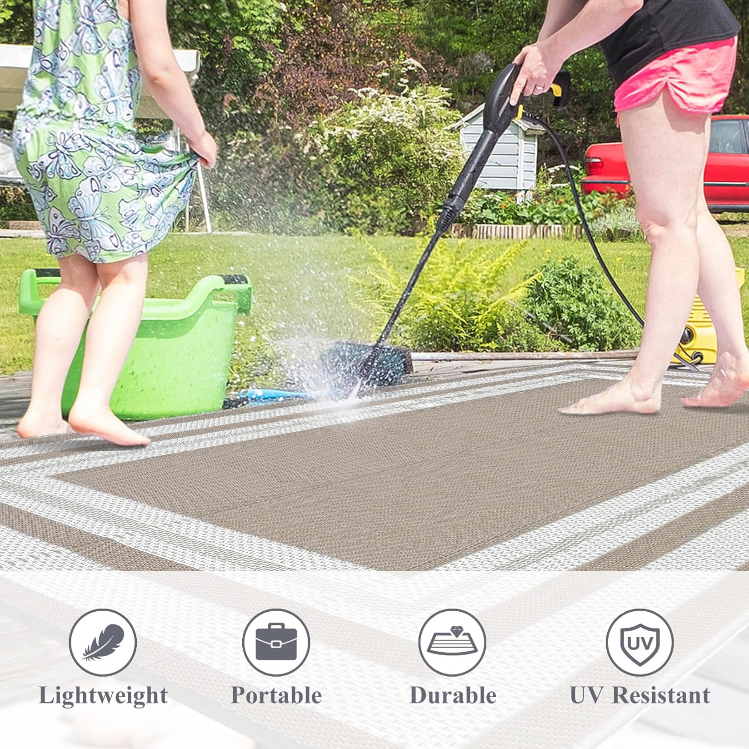 9x12 アウトドアラグ – パティオ、RV、キャンプ、ピク - Outdoor Camping Rugs 9X12 のレビューと価格
