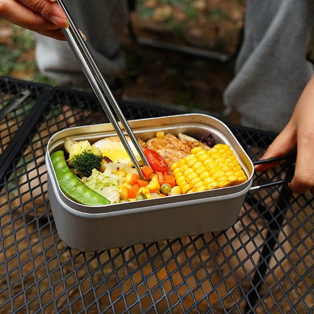 超軽量食器 キャンプ調理器具 ランチボックス 調理鍋 ピクニ - Outdoor Camping Cooking Set のレビューと価格