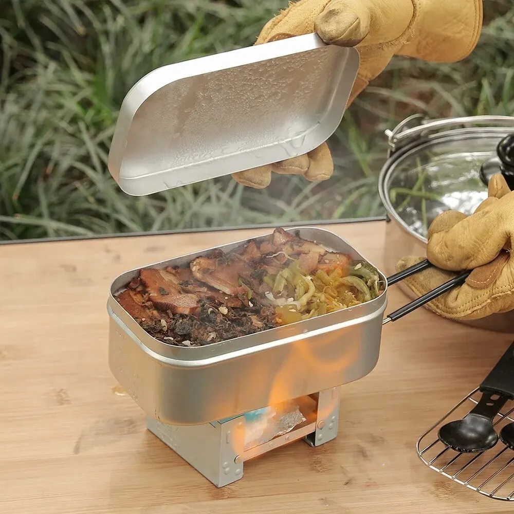 超軽量食器 キャンプ調理器具 ランチボックス 調理鍋 ピクニ - Outdoor Camping Cooking Set のレビューと価格