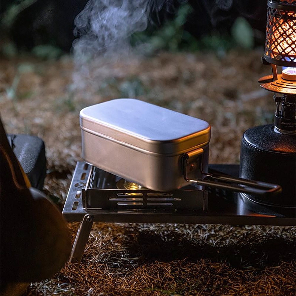 超軽量食器 キャンプ調理器具 ランチボックス 調理鍋 ピクニ - Outdoor Camping Cooking Set のレビューと価格