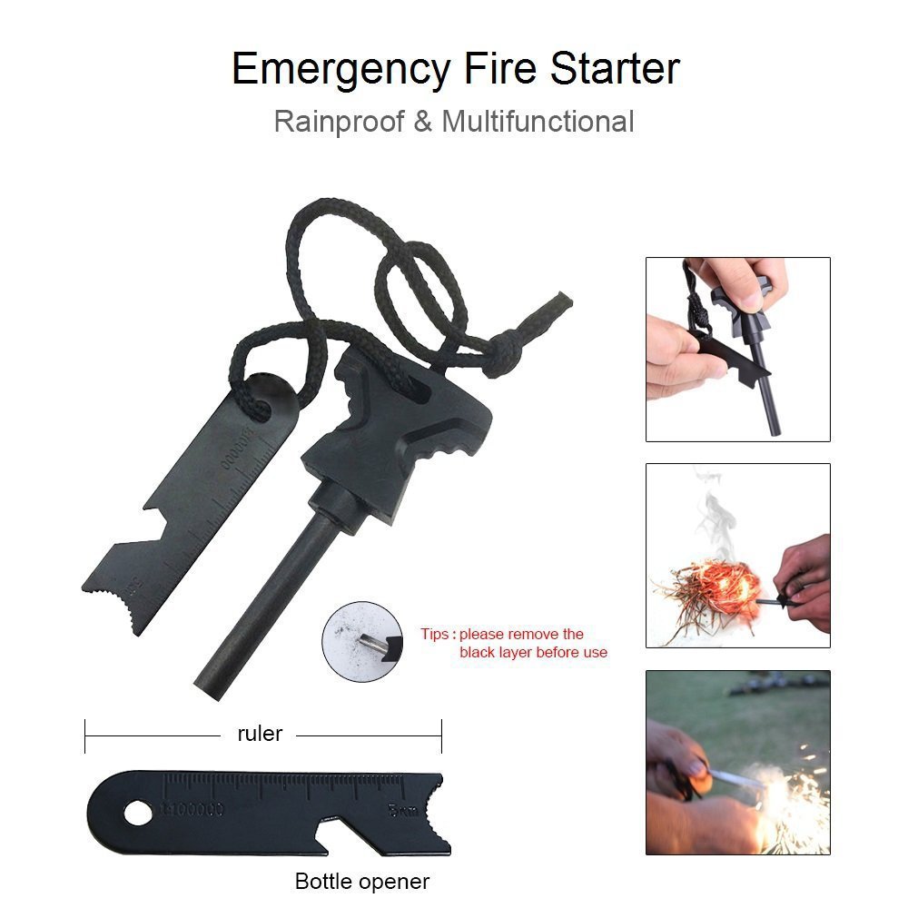ホンルイDIYコンパクトポータブル耐衝撃サバイバルギア緊急ツ - Outdoor Camping Adventures のレビューと価格