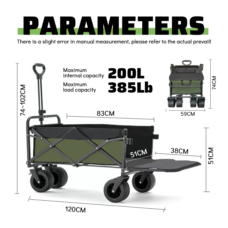 カスタムポータブルステンレス鋼折りたたみワゴン実用的な屋台屋 - Outdoor Camping Vehicle Wagon のレビューと価格