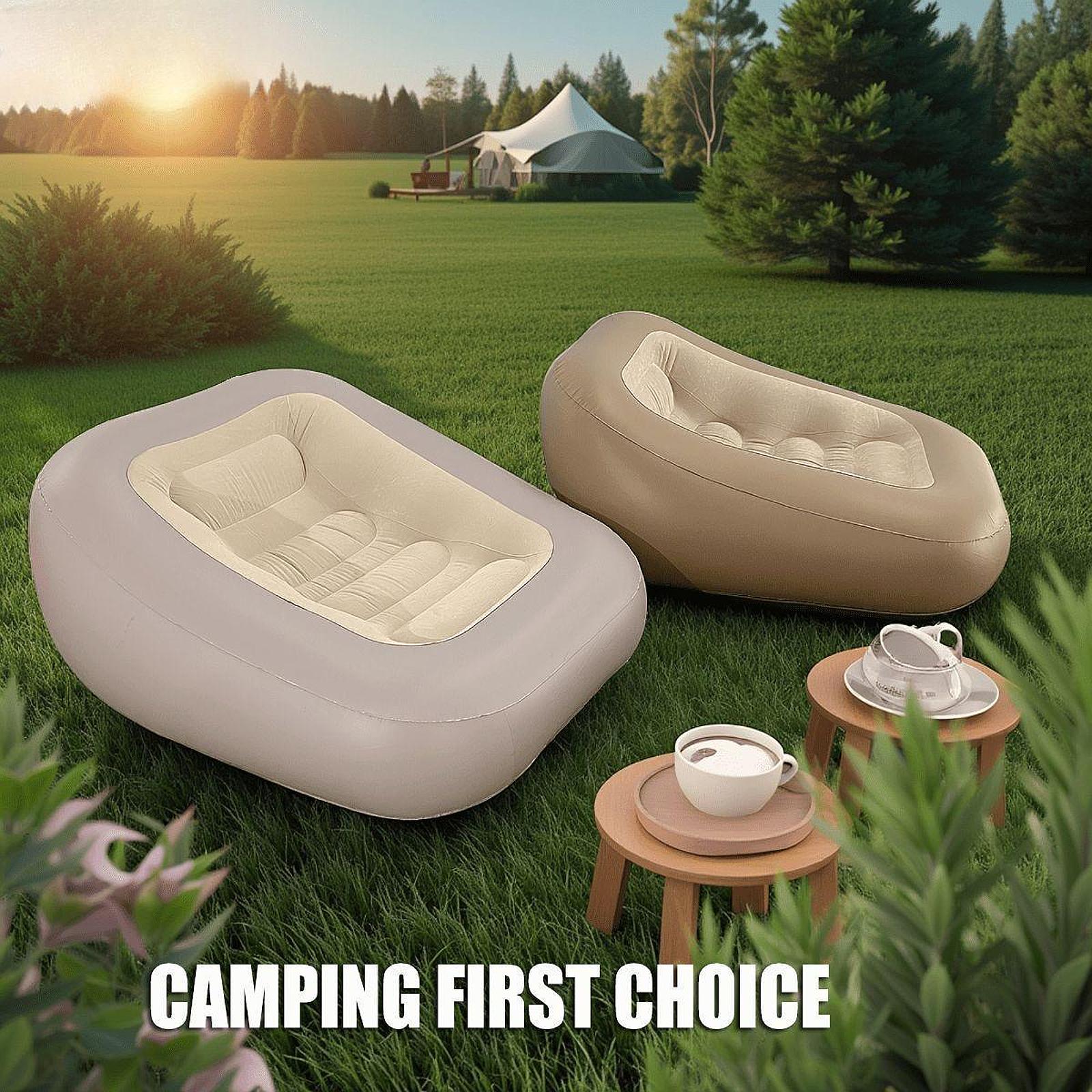 インフレータブルソファ折りたたみ椅子エアベッド旅行用屋外レジ - Bed Outdoor Camping のレビューと価格