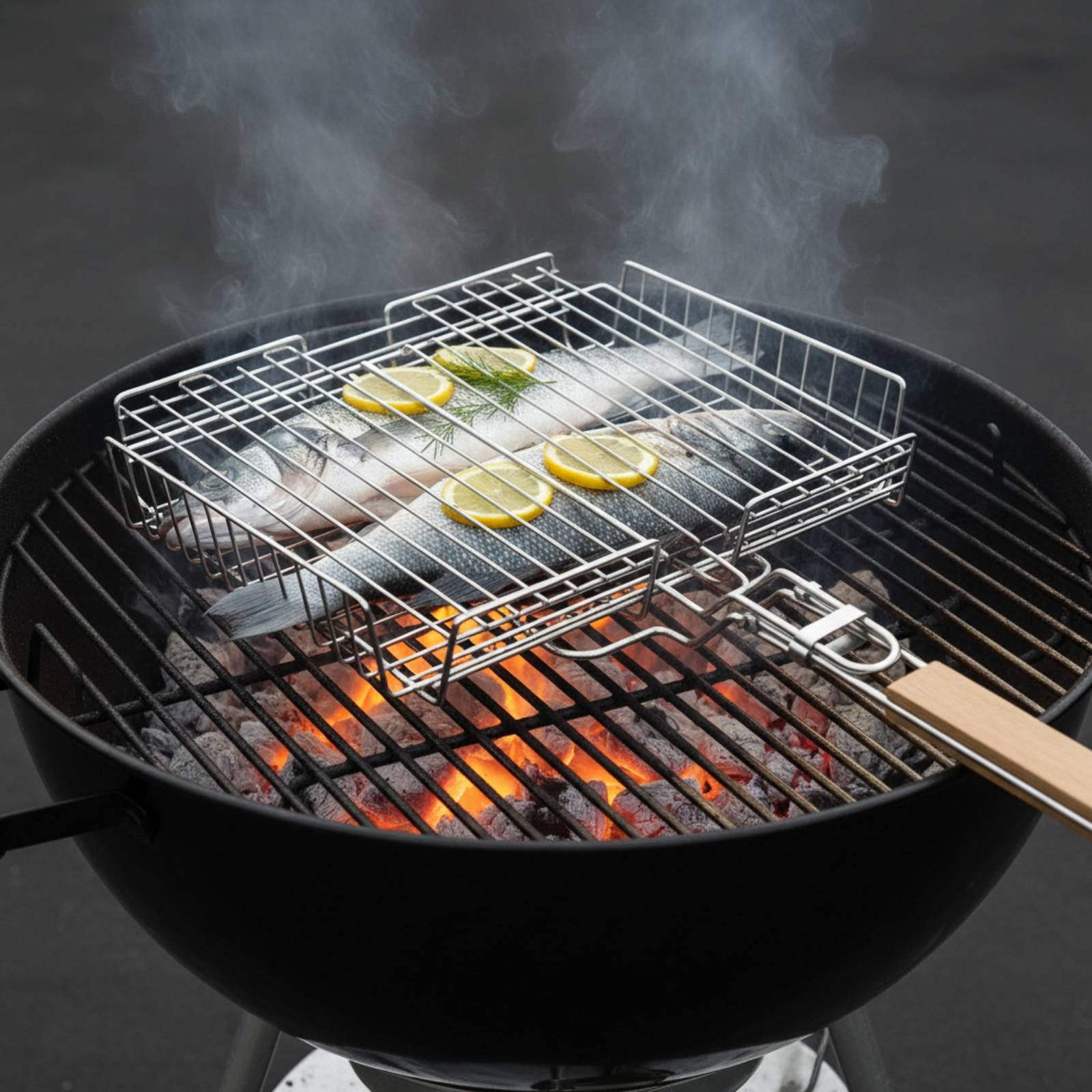 木製ハンドルグリルバスケット ポータブル折りたたみグリルバス - Outdoor Camping Direct のレビューと価格