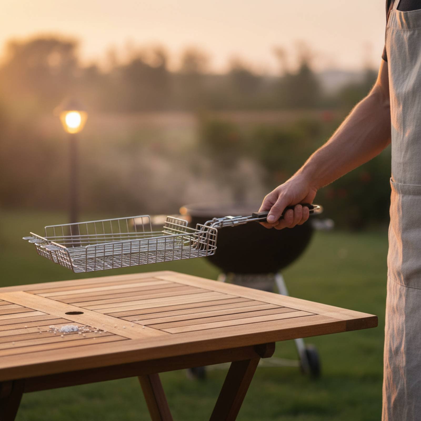 木製ハンドルグリルバスケット ポータブル折りたたみグリルバス - Outdoor Camping Direct のレビューと価格
