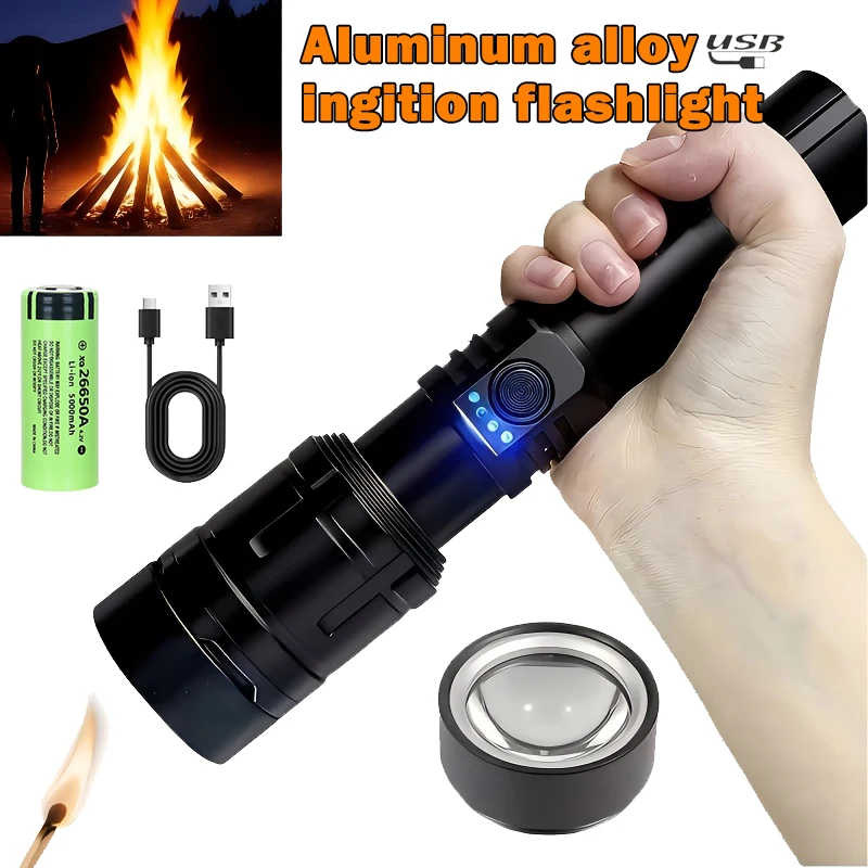 超強力懐中電灯集中点火懐中電灯防水軍事戦術ランプ屋外キャンプ - Outdoor Camping Adventures のレビューと価格