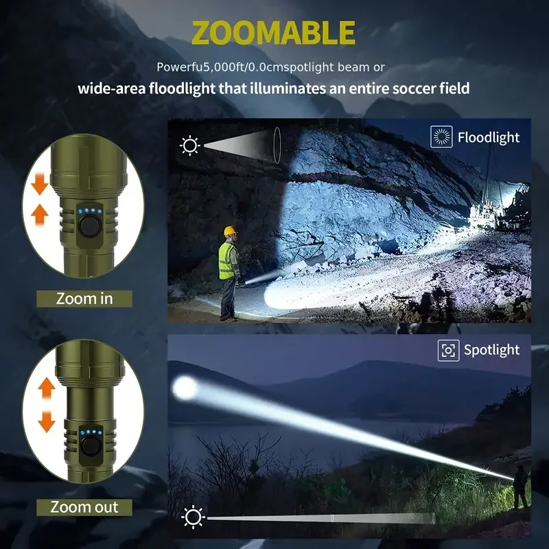 超強力懐中電灯集中点火懐中電灯防水軍事戦術ランプ屋外キャンプ - Outdoor Camping Adventures のレビューと価格