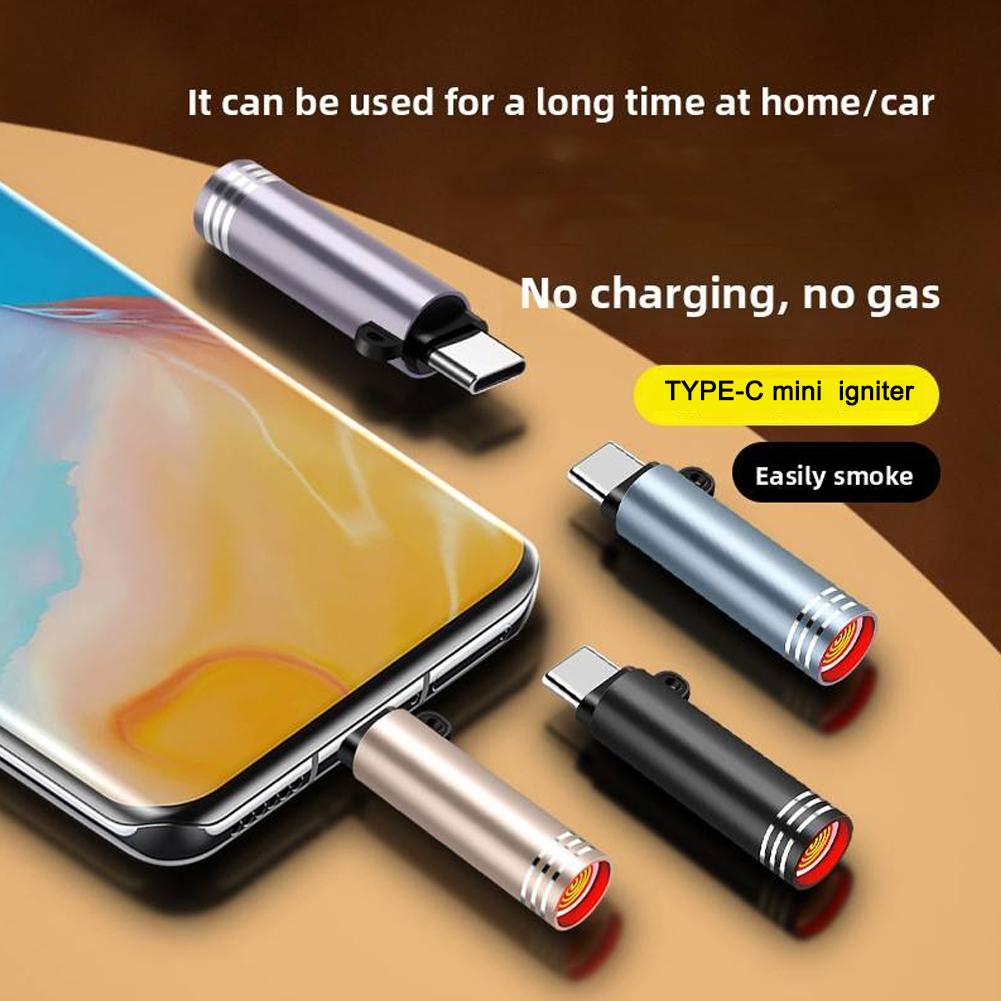 タイプCミニライター、吹き付けで点火、防風、炎なし、電気ライ - Outdoor Windproof Lighter のレビューと価格