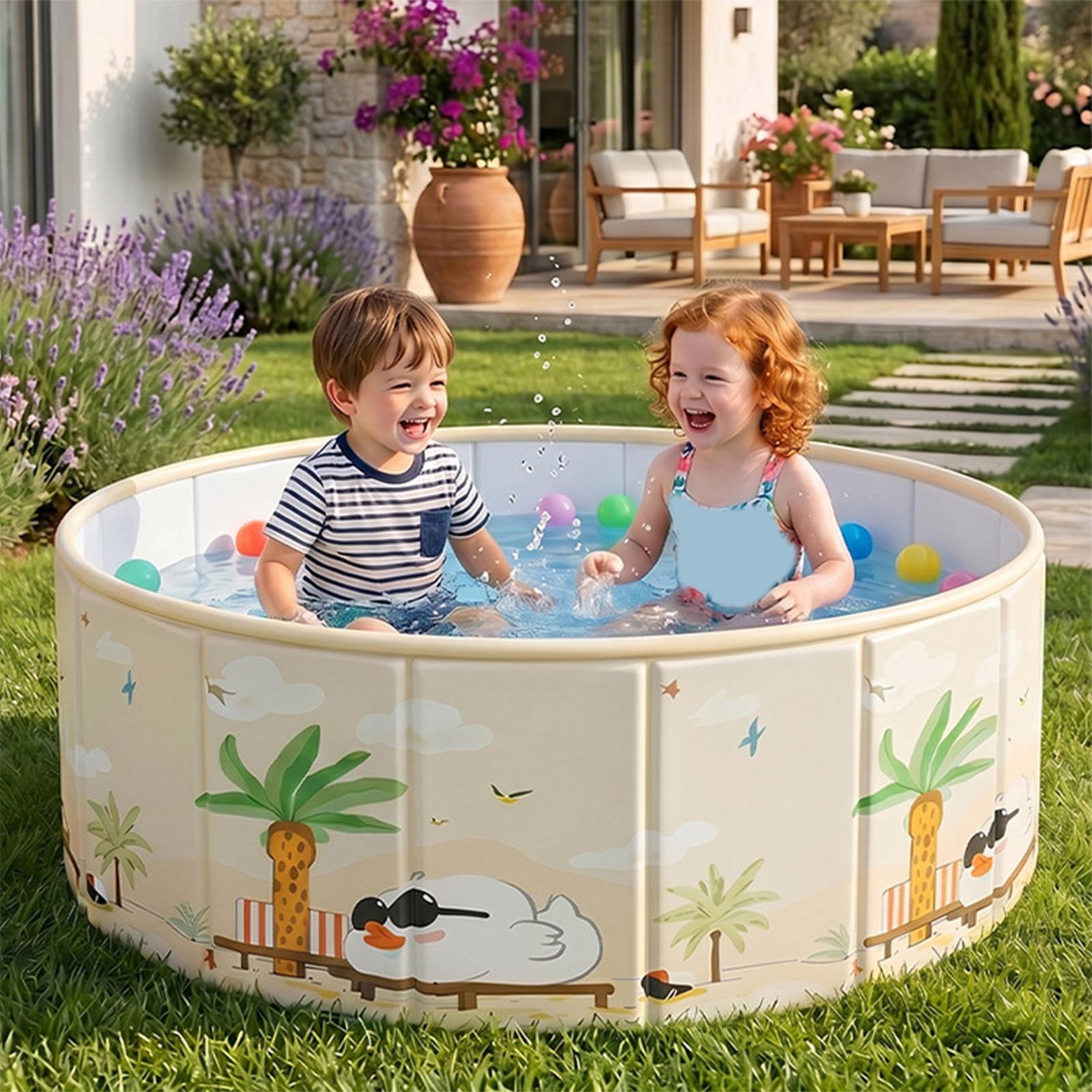 厚みのある折りたたみ式犬用プール、屋外裏庭プール、水泳用浴槽 - Outdoor Camping For Kids のレビューと価格