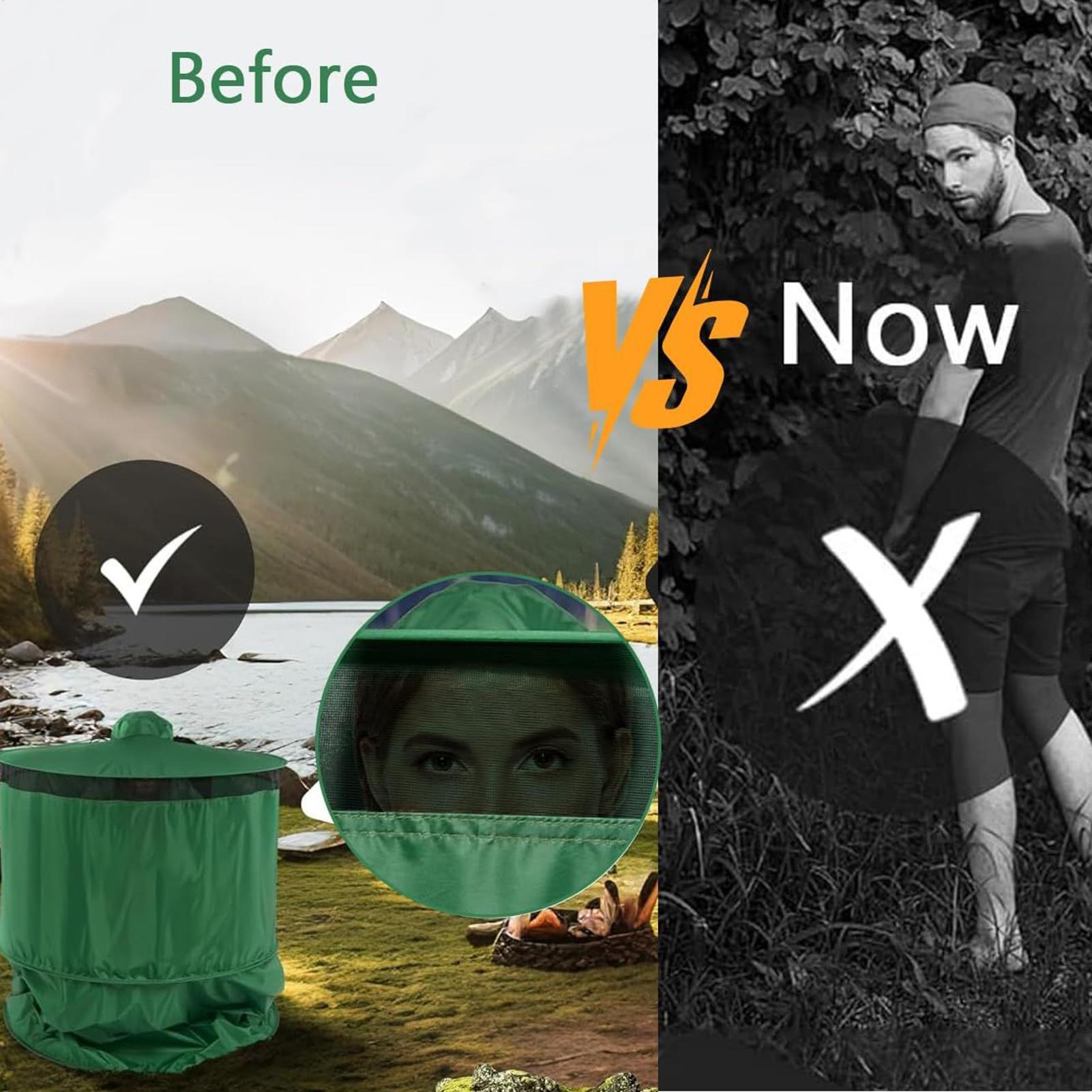 キャンプ用トイレテント ポータブル コンパクト 折りたたみ式 - Outdoor Camping Toilet Tent のレビューと価格