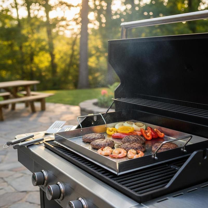 ユニバーサルフラットトップグリドル 18x16インチ キャン - Outdoor Camping Cooking Set のレビューと価格