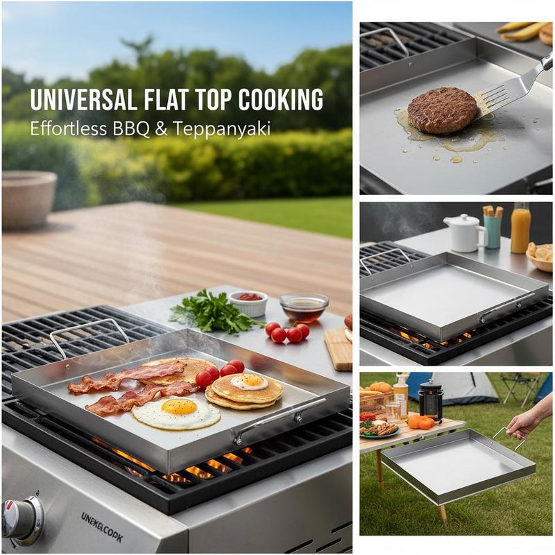 ユニバーサルフラットトップグリドル 18x16インチ キャン - Outdoor Camping Cooking Set のレビューと価格