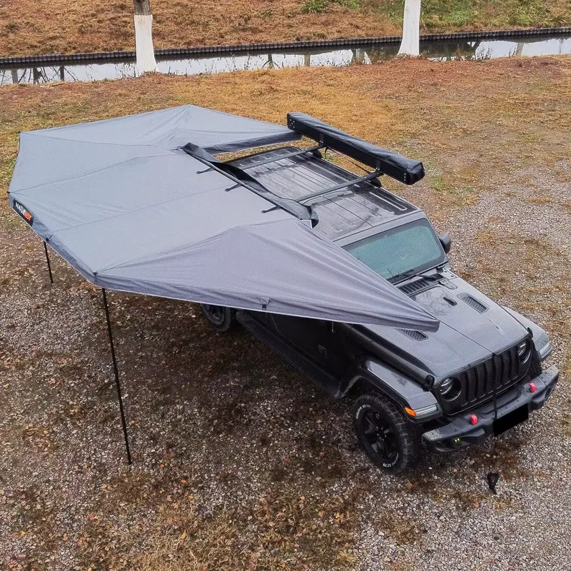 Awnlux 270度カーサイドオーニング アルミポール付き - Outdoor In Camping のレビューと価格