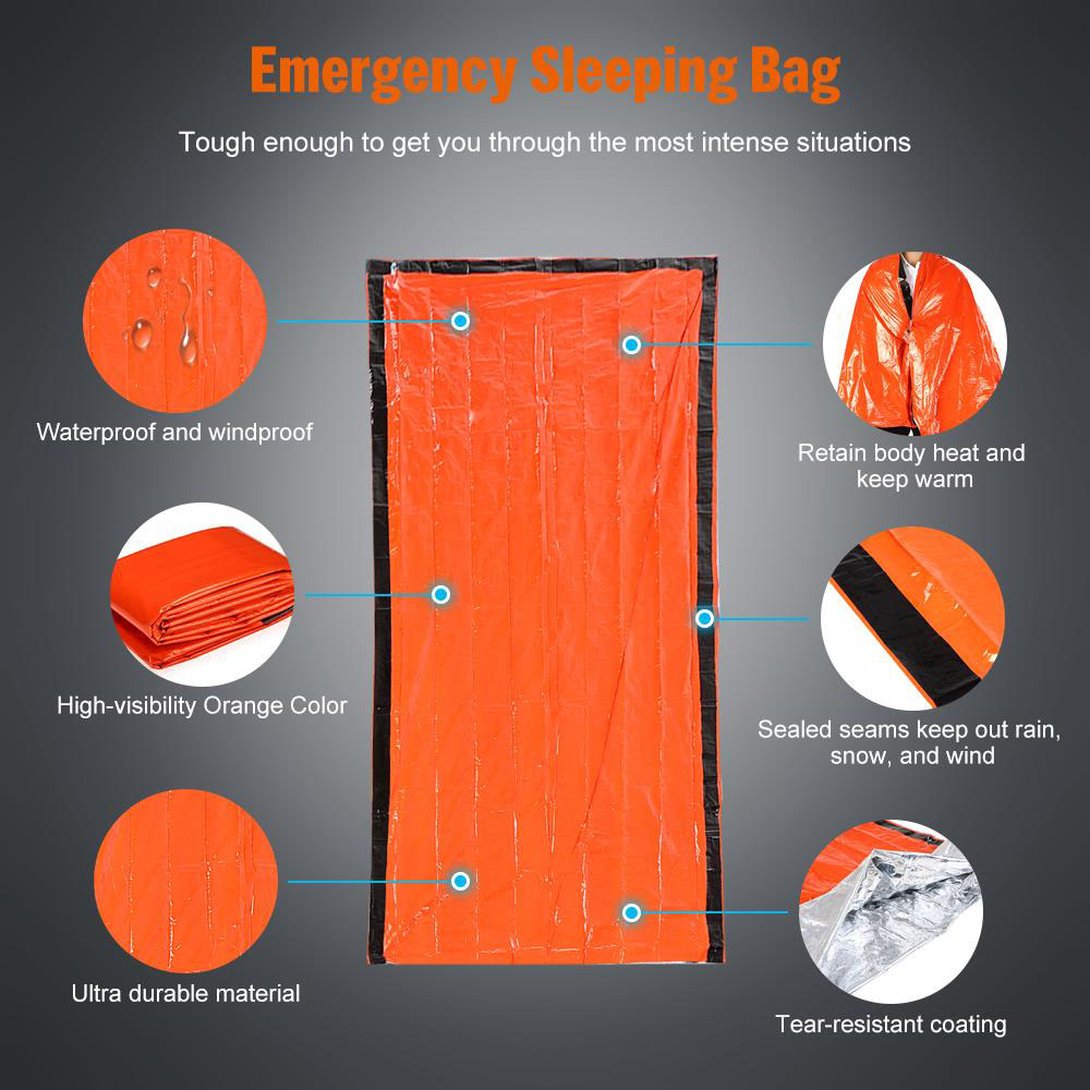防水再利用可能なサーマルマイラー緊急ブランケットポータブルス - Emergency Mylar Blanket のレビューと価格