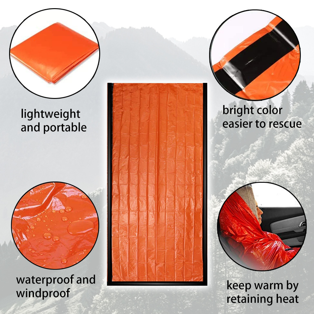 防水再利用可能なサーマルマイラー緊急ブランケットポータブルス - Emergency Mylar Blanket のレビューと価格