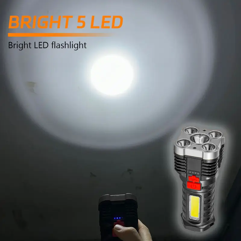 5 LED ハイパワー LED 懐中電灯 充電式キャンプ用ス - Outdoor Camping Adventures のレビューと価格