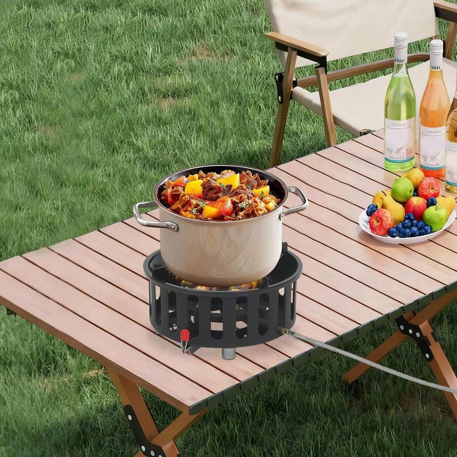 3つのアダプター付きポータブルキャンプストーブ - 72,0 - Outdoor Camping Gas Stove のレビューと価格