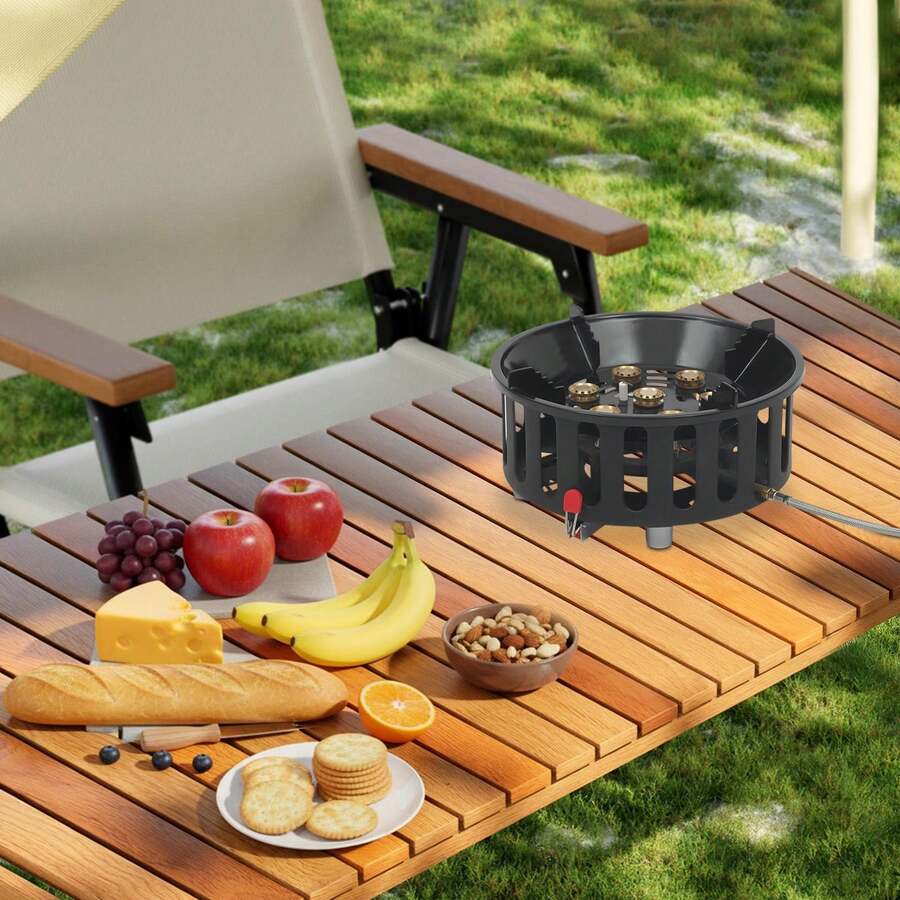 3つのアダプター付きポータブルキャンプストーブ - 72,0 - Outdoor Camping Gas Stove のレビューと価格