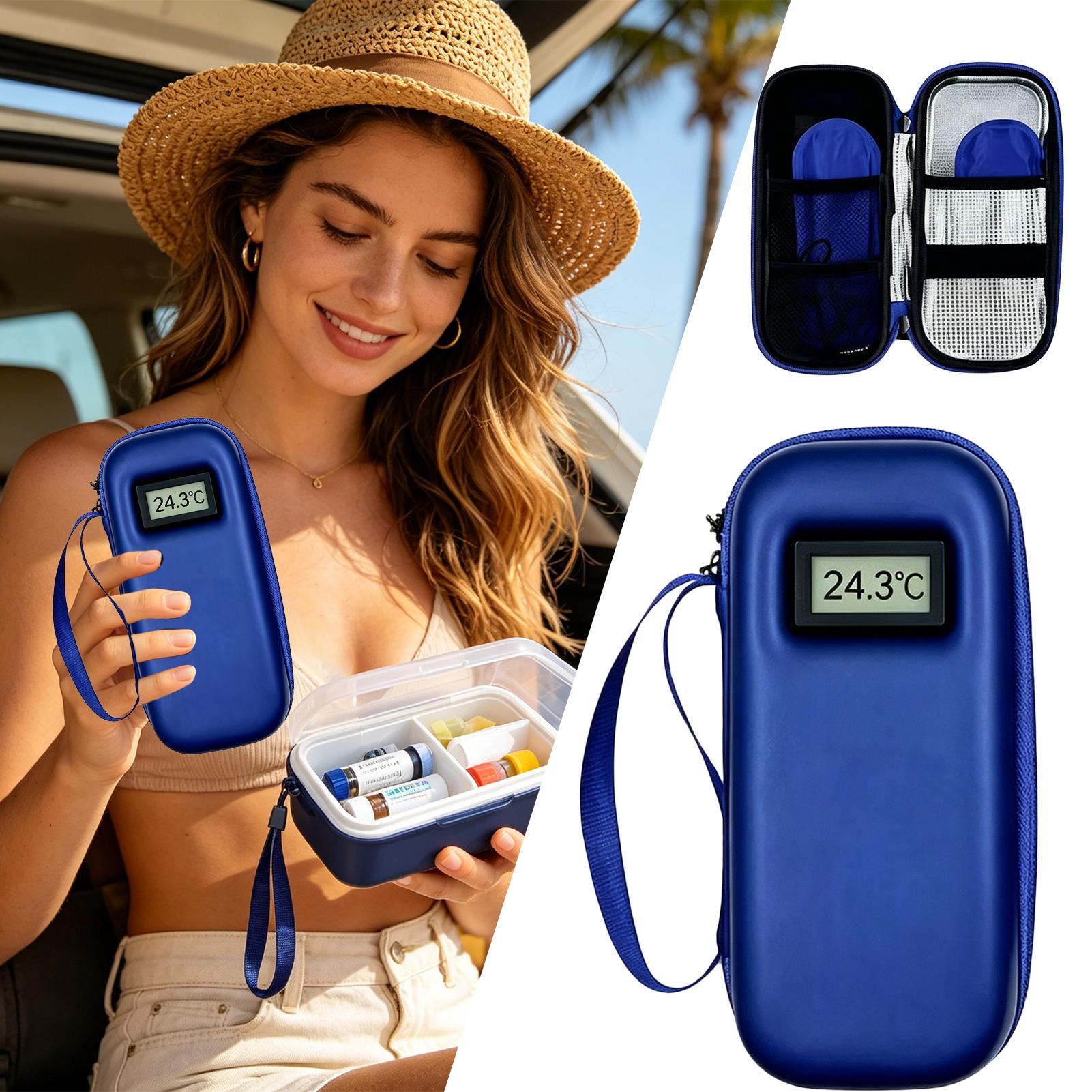 温度表示付きクーラートラベルケース 防水収納バッグ 断熱クー - Outdoor In Camping のレビューと価格
