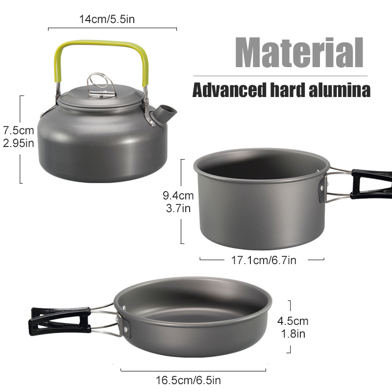WESTTUNE キャンプ調理器具キット アルミ アウトドア - Outdoor Camping Cooking Set のレビューと価格