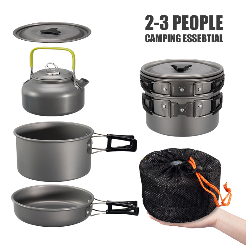 WESTTUNE キャンプ調理器具キット アルミ アウトドア - Outdoor Camping Cooking Set のレビューと価格