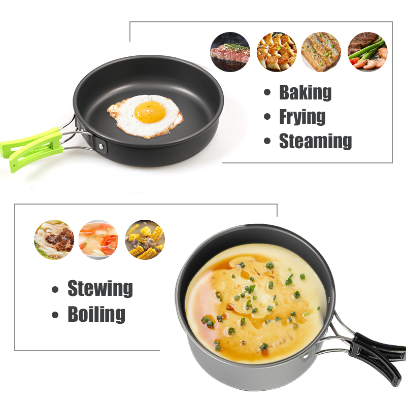 WESTTUNE キャンプ調理器具キット アルミ アウトドア - Outdoor Camping Cooking Set のレビューと価格