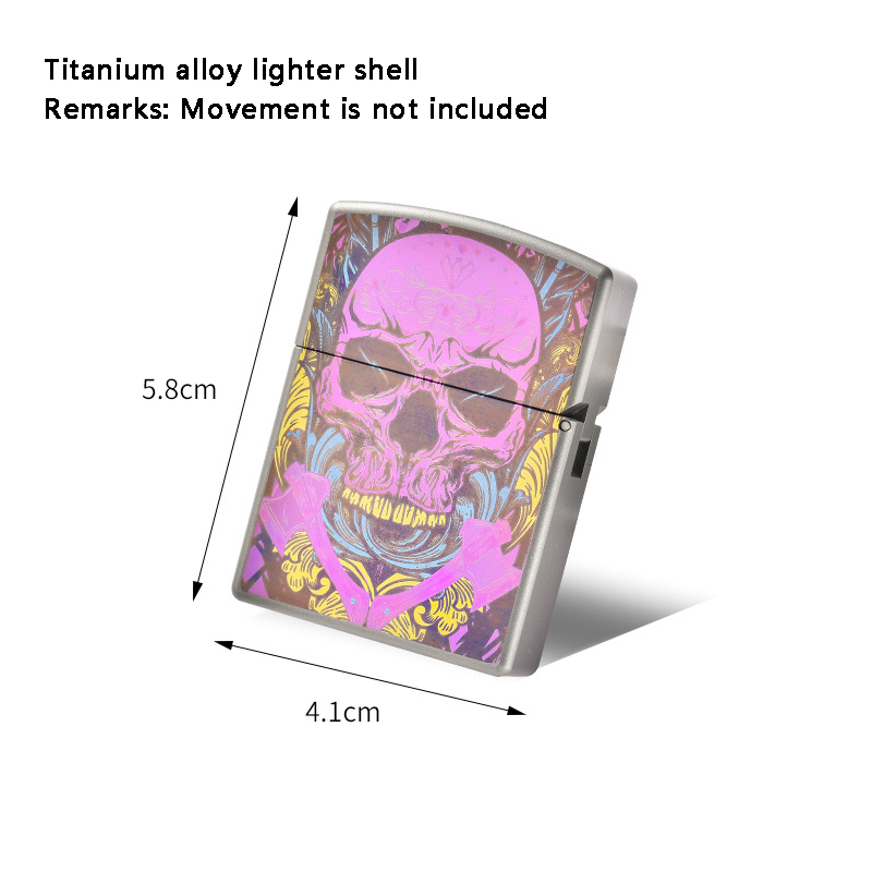 ピンクスカルチタン合金ライターシェル CNC精密加工 EDC - Outdoor Windproof Lighter のレビューと価格