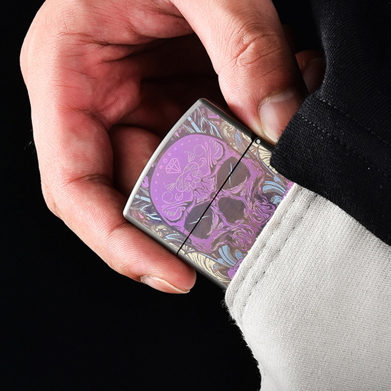 ピンクスカルチタン合金ライターシェル CNC精密加工 EDC - Outdoor Windproof Lighter のレビューと価格