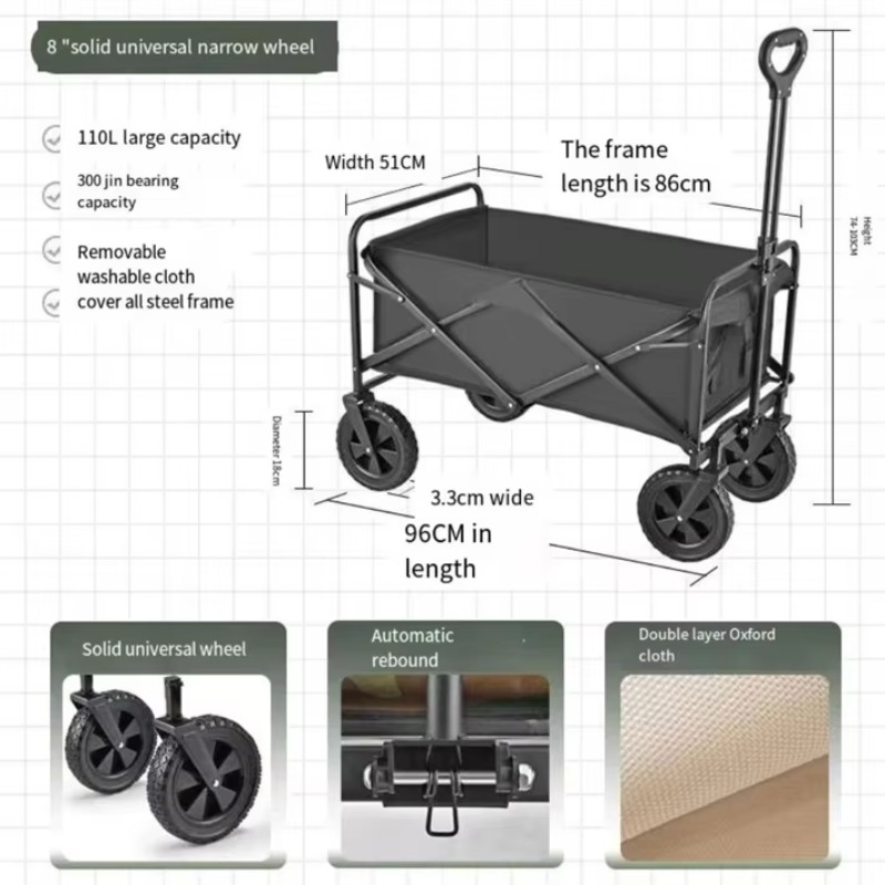 新型デザイン アウトドア キャンプ ビーチワゴンカート ポー - Outdoor Camping Vehicle Wagon のレビューと価格