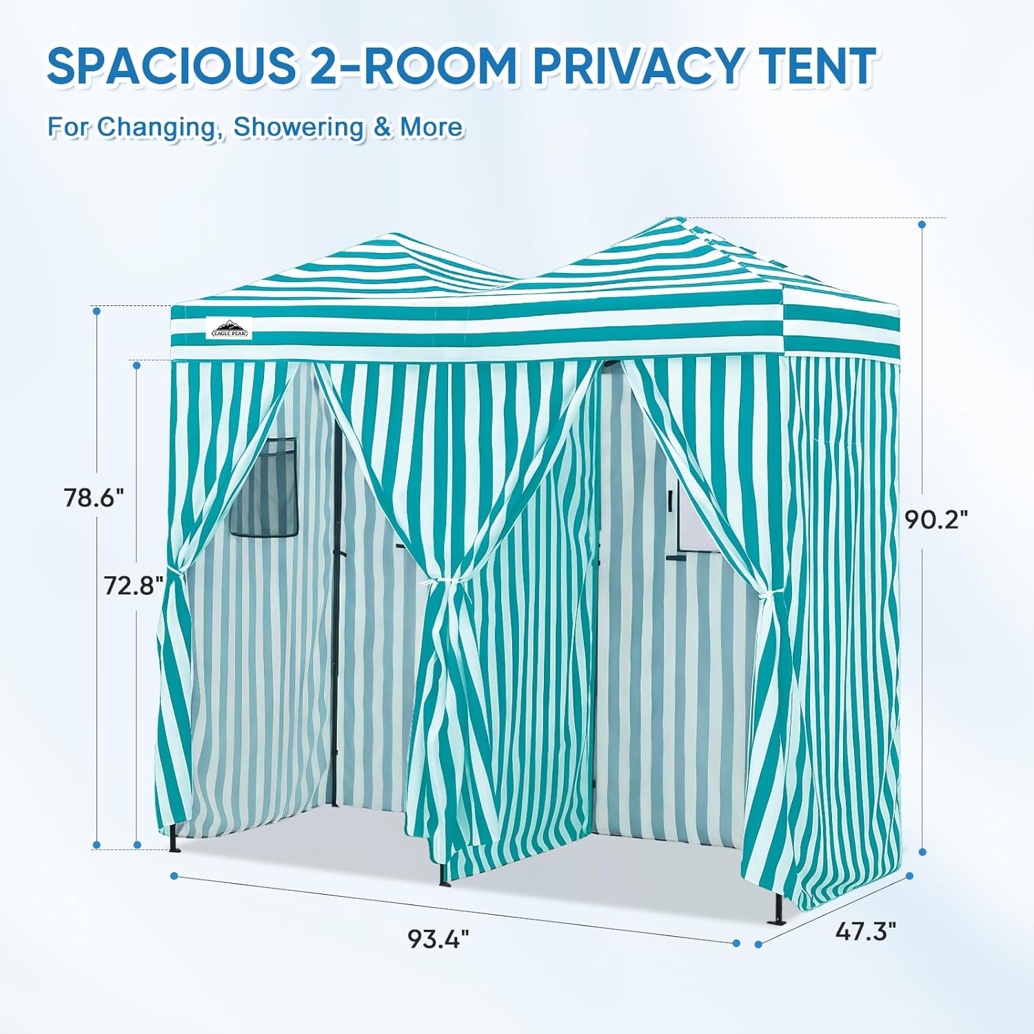 屋外用ポータブル2ルーム更衣室サンシェルタードレッシングテン - Outdoor Camping Tent のレビューと価格