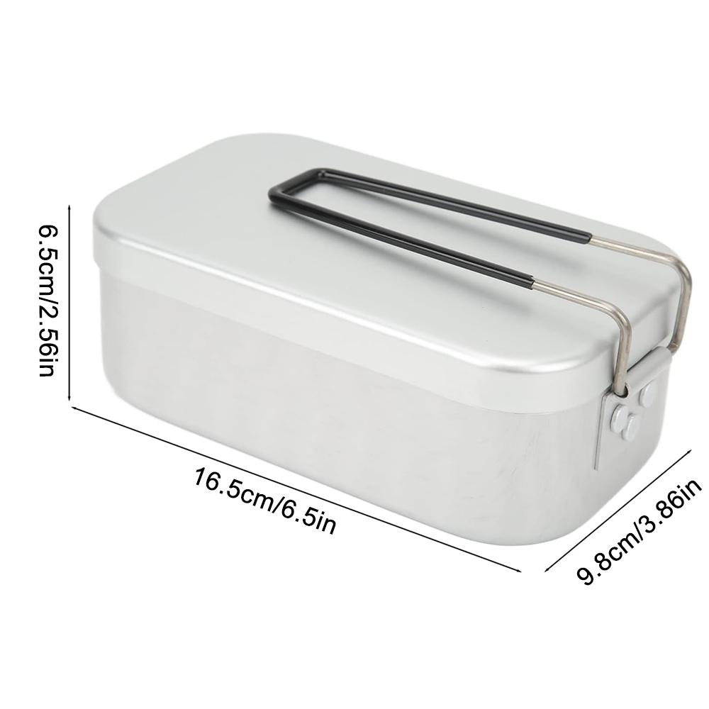 800 ミリリットルアルミ弁当箱屋外キャンプ調理器具食器折り - Outdoor Camping Cooking Set のレビューと価格