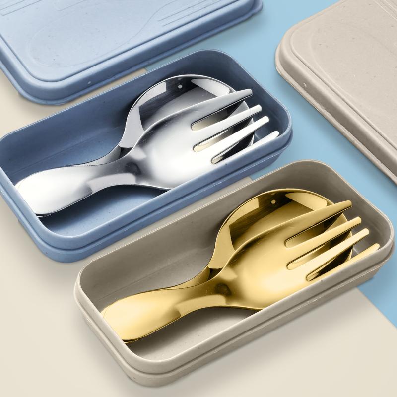 ステンレス鋼食器セットスプーンフォーク 2Pc ポータブルボ - Outdoor Camping Cooking Set のレビューと価格